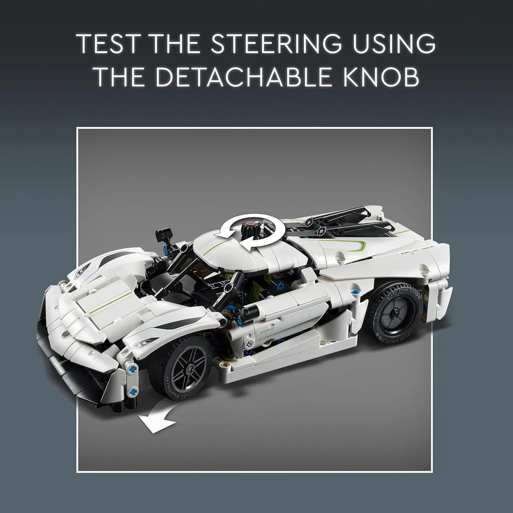 Lego Technic 42184 Koenigsegg Jesko Absolut White Hypercar - Naivri