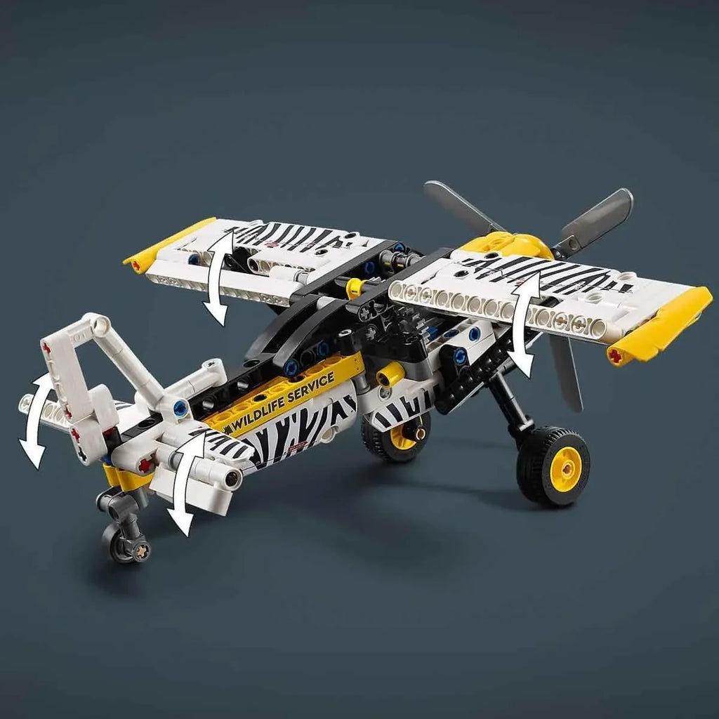 LEGO Technic 42198 Bush Plane – Wildlife Conservation Aircraft Building Toy for Kids (Age 8+) - Naivri
