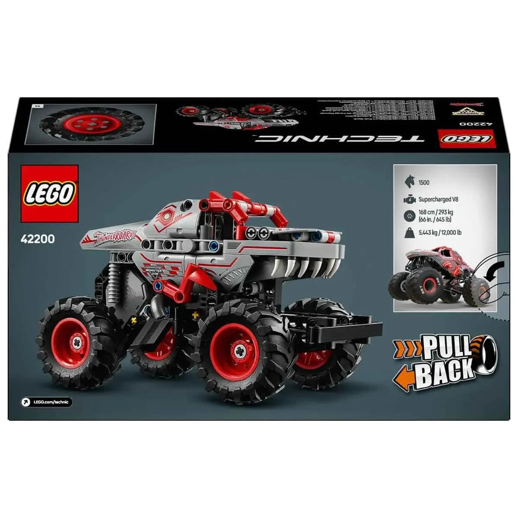 LEGO Technic 42200 Monster Jam™ ThunderROARus™ Pull-Back Truck Toy for Kids (Ages 7+) - Naivri
