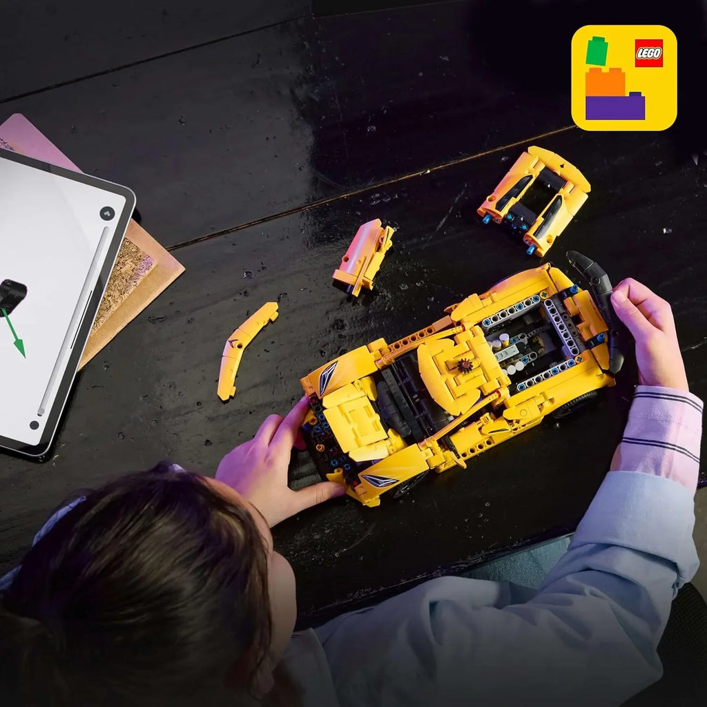 LEGO Technic Chevrolet Corvette Stingray Car Model Kit | Technic Building Blocks Toy Vehicle Set 42205 for Kids 9+ & Car Enthusiasts - Naivri