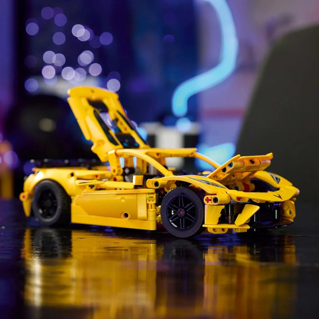 LEGO Technic Chevrolet Corvette Stingray Car Model Kit | Technic Building Blocks Toy Vehicle Set 42205 for Kids 9+ & Car Enthusiasts - Naivri