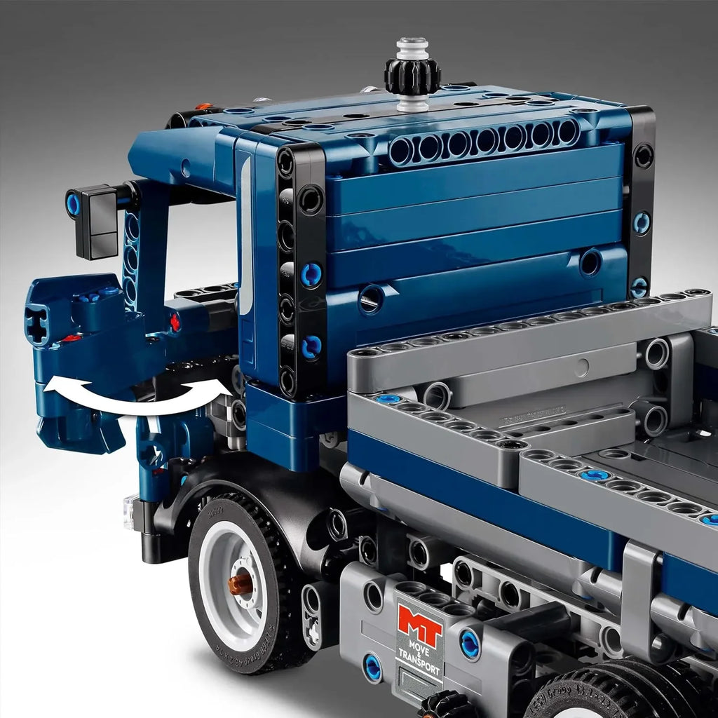 LEGO Technic Tipping Dump Truck Toy | Blue Construction Vehicle Set 42203 | STEM Building Toy for Kids 9+ | Engineering Gift for Boys and Girls - Naivri