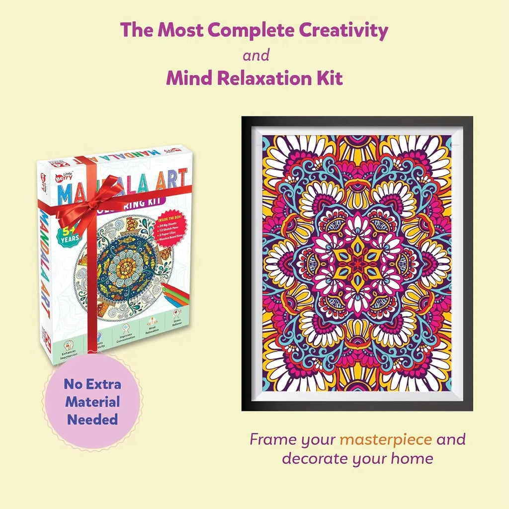 Little Berry Mandala Art Colouring Kit - Naivri