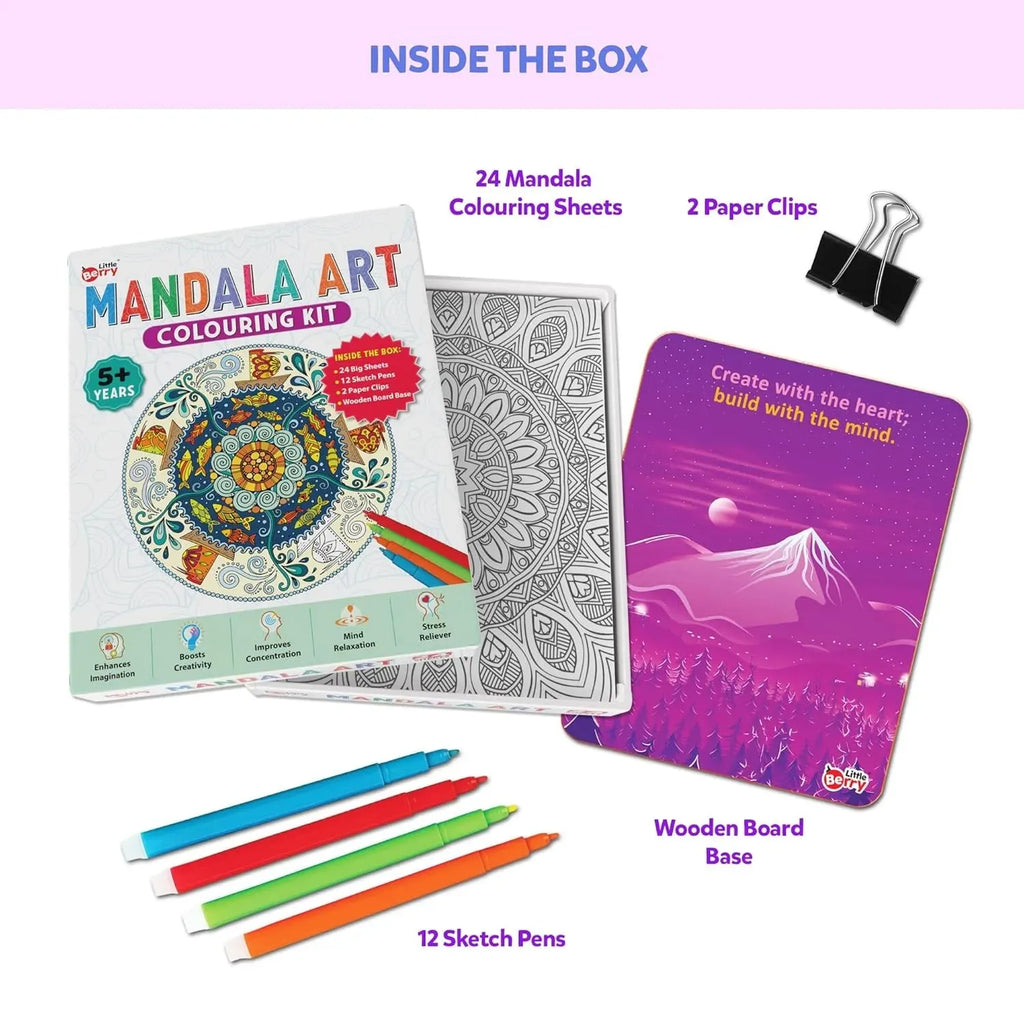 Little Berry Mandala Art Colouring Kit - Naivri