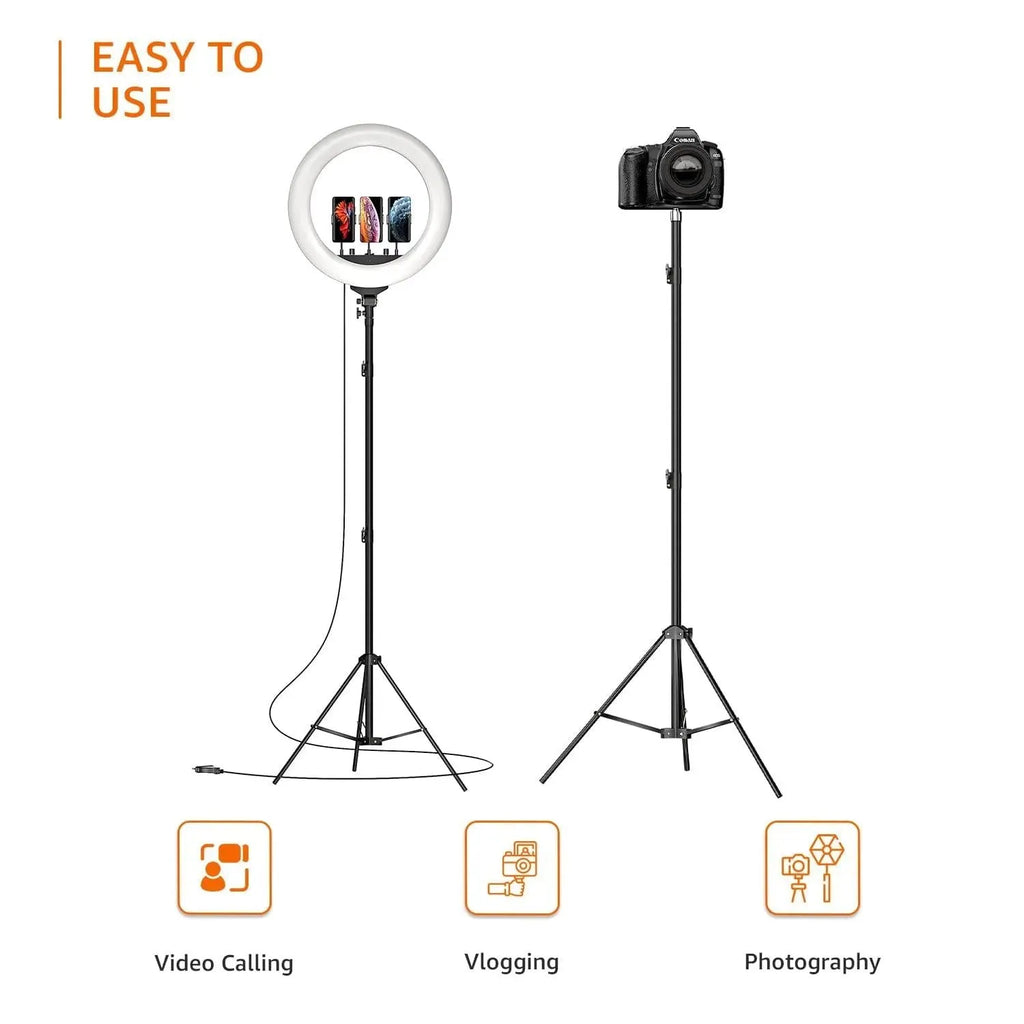 LJJ-45 LED Ring Light With Remote : Perfect for Photo Shoots and Captivating Reels - Naivri