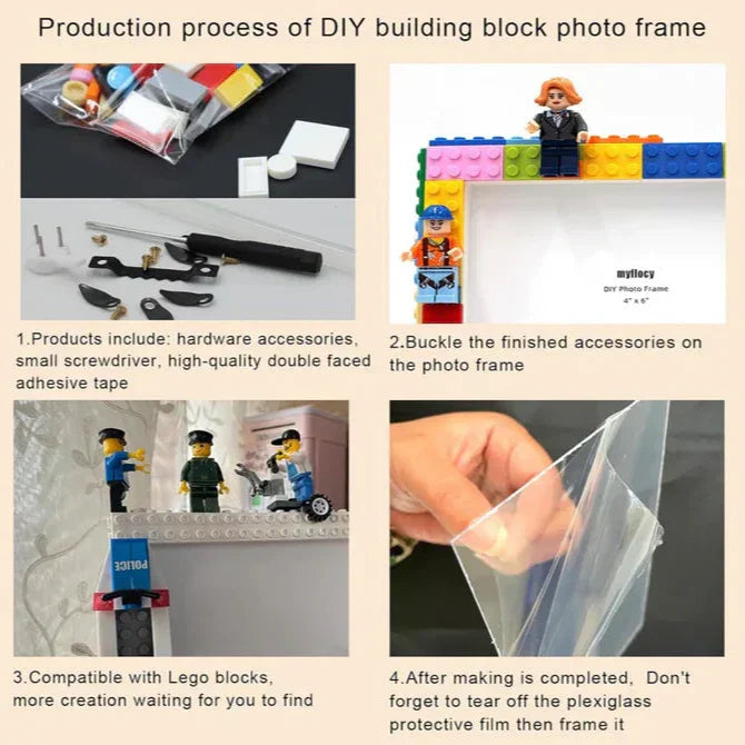 Lovely Lego Photo-Frame - 4x6” - Naivri