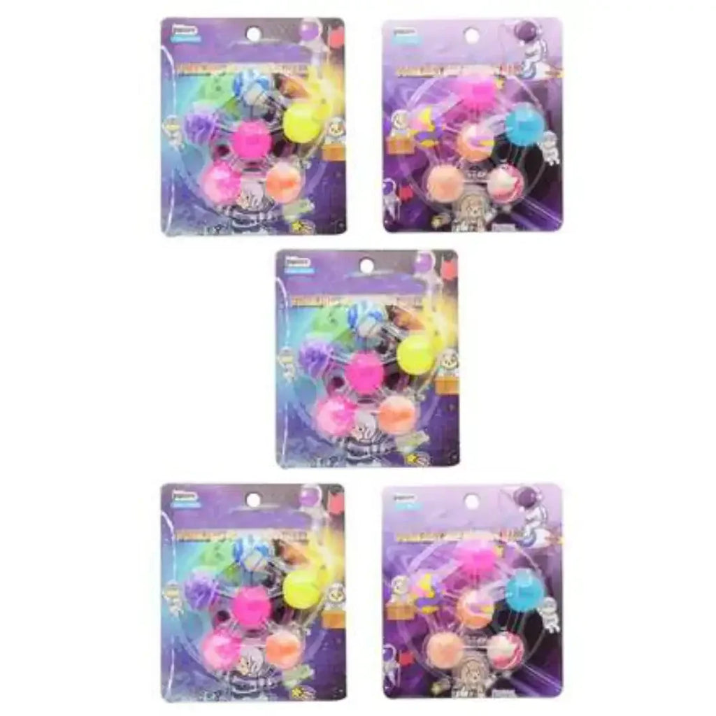 Lumimous Starry Sky Neon Bouncy Balls Set – 6-Pack Assorted Colors for Kids 3 Years+ - Naivri