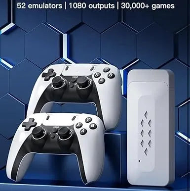 M22 Game Stick Console | 30,000+ Preloaded Modern & Retro Games | 64GB TF Card | 2.4G Wireless Dual Controllers | 1080p HDMI Plug & Play for TV | Supports 52+ Emulators - Naivri