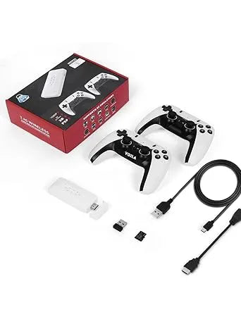 M22 Game Stick Console | 30,000+ Preloaded Modern & Retro Games | 64GB TF Card | 2.4G Wireless Dual Controllers | 1080p HDMI Plug & Play for TV | Supports 52+ Emulators - Naivri