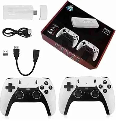 M22 Game Stick Console | 30,000+ Preloaded Modern & Retro Games | 64GB TF Card | 2.4G Wireless Dual Controllers | 1080p HDMI Plug & Play for TV | Supports 52+ Emulators - Naivri