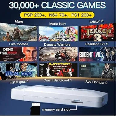 M22 Game Stick Console | 30,000+ Preloaded Modern & Retro Games | 64GB TF Card | 2.4G Wireless Dual Controllers | 1080p HDMI Plug & Play for TV | Supports 52+ Emulators - Naivri