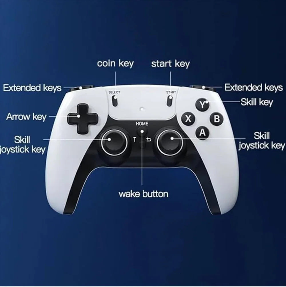 M22 Game Stick Console | 30,000+ Preloaded Modern & Retro Games | 64GB TF Card | 2.4G Wireless Dual Controllers | 1080p HDMI Plug & Play for TV | Supports 52+ Emulators - Naivri