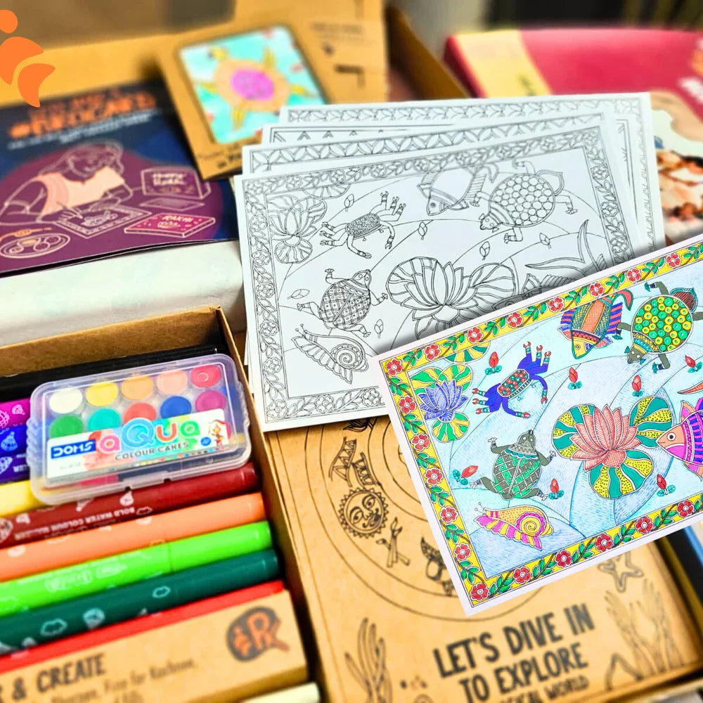 Madhubani Magic DIY Art Kit: Rakhi Edition - Naivri