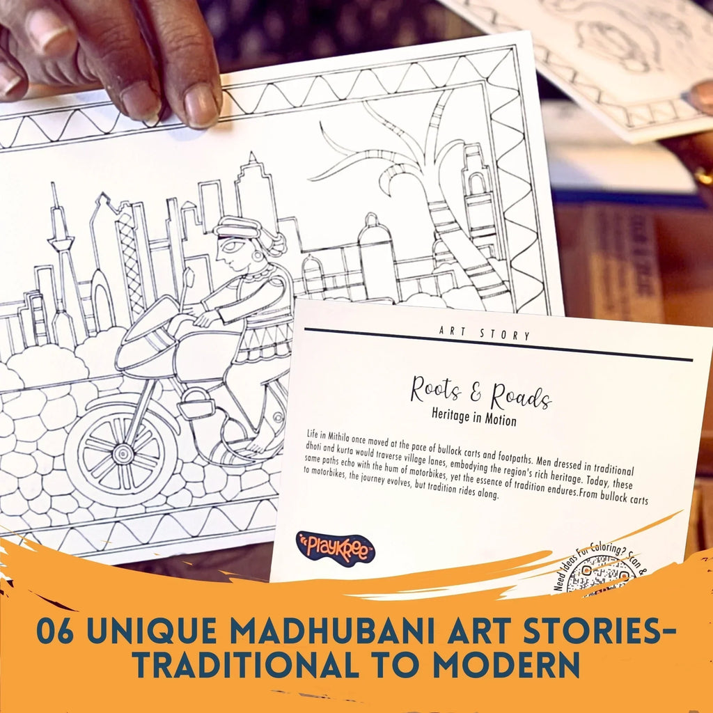 Madhubani Magic DIY Art Kit: Unwind With An Iconic Indian Art Tradition - Naivri