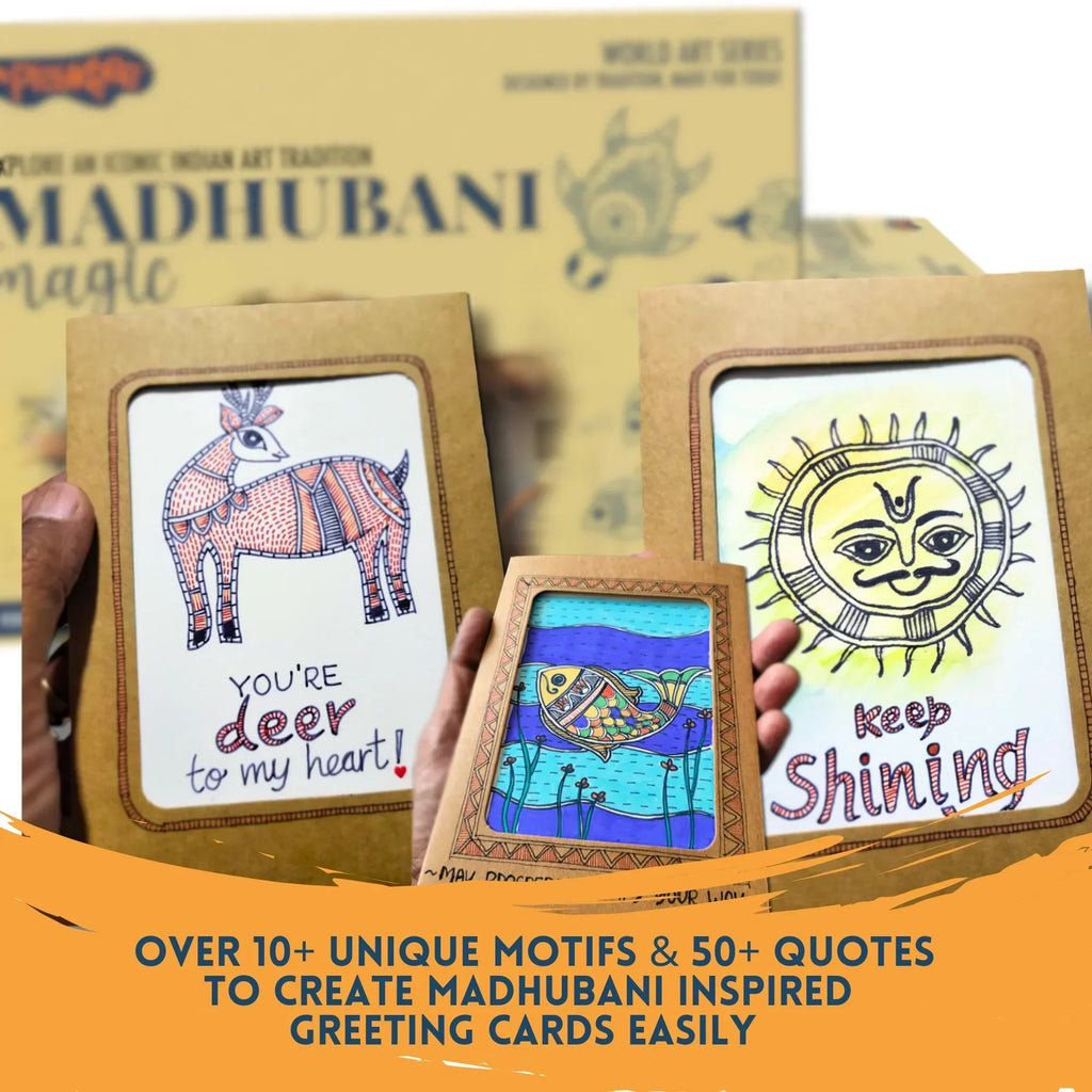 Madhubani Magic DIY Art Kit: Unwind With An Iconic Indian Art Tradition - Naivri