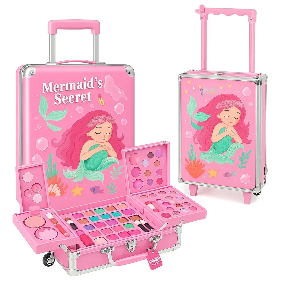 Magical Girl Makeup Trolley Collection | Fantasy Friends Makeup Trolley Set – Unicorn, Mermaid & Kuromi Editions - Naivri