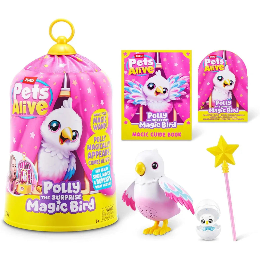 ZURU Pets Alive Magical Talking Parrot – Interactive Singing & Repeating Bird Toy (3+ Years) - Naivri