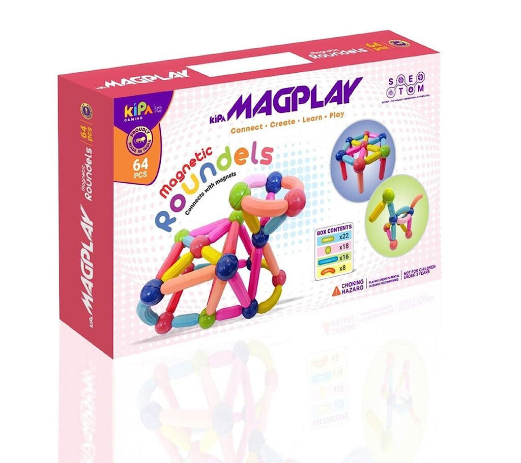 Magplay Magnetic Roundels 64 Pcs - Naivri
