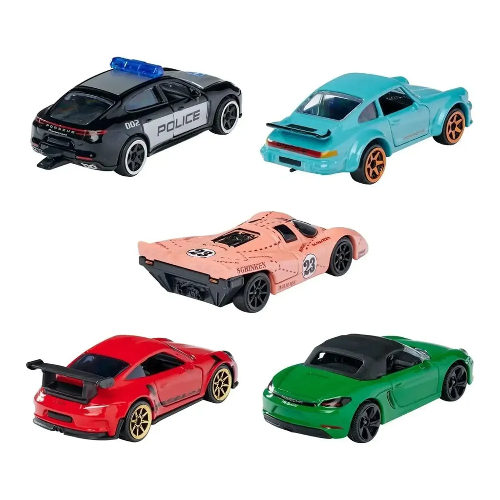 Majorette Porsche Gift Set – Colorful Racing Die-Cast Toy Cars with Rotating Wheels, Scale 1:64, Multicolor – Ideal for Car Fans, Collectors, Boys & Girls Aged 3+ - Naivri