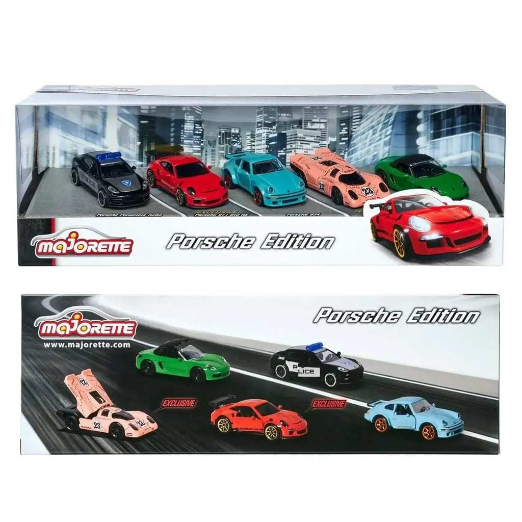 Majorette Porsche Gift Set – Colorful Racing Die-Cast Toy Cars with Rotating Wheels, Scale 1:64, Multicolor – Ideal for Car Fans, Collectors, Boys & Girls Aged 3+ - Naivri