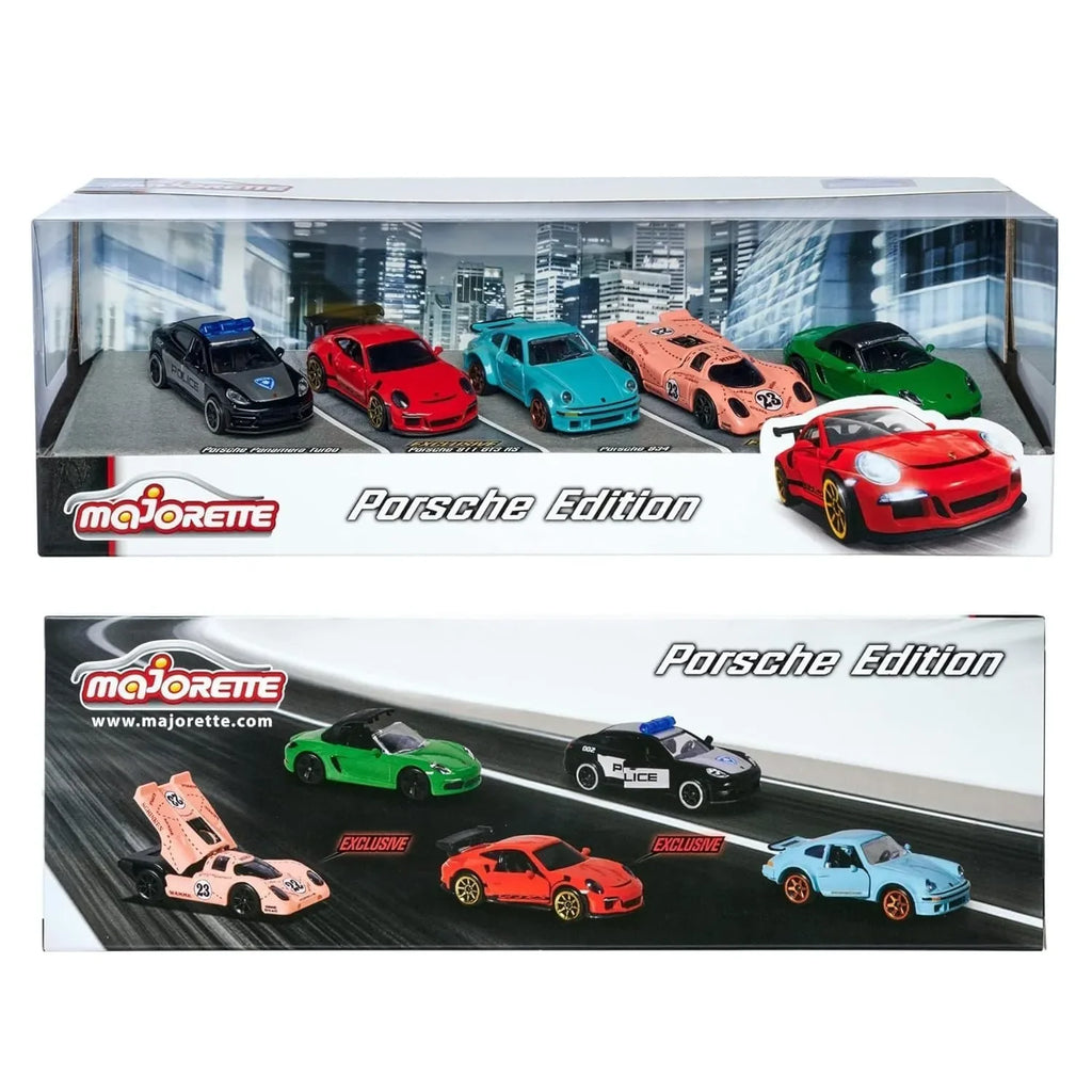 Majorette Porsche Gift Set – Colorful Racing Die-Cast Toy Cars with Rotating Wheels, Scale 1:64, Multicolor – Ideal for Car Fans, Collectors, Boys & Girls Aged 3+ - Naivri