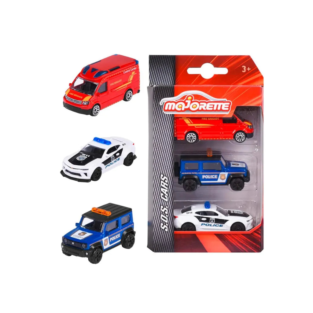 Majorette SOS Cars Type 1 – Die-Cast Emergency Vehicle (1pc Random) | Ages 3+ - Naivri