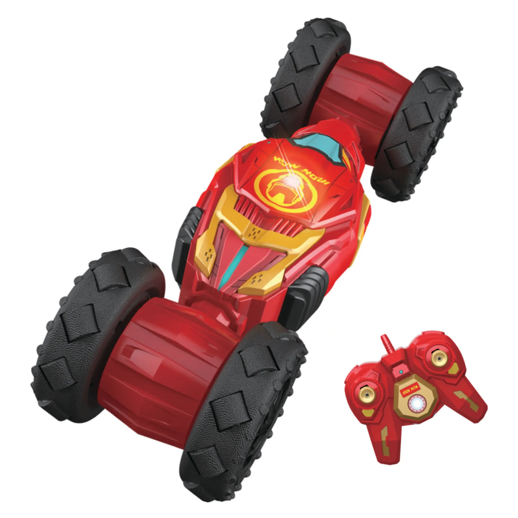 Marvel Avengers Iron Man Remote Control Stunt Drifter – 360° Spin & Drift RC Car for Kids 3+ - Naivri