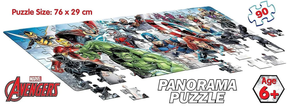 Marvel Avengers Panorama Jigsaw Puzzle 90pcs 90159 - Naivri