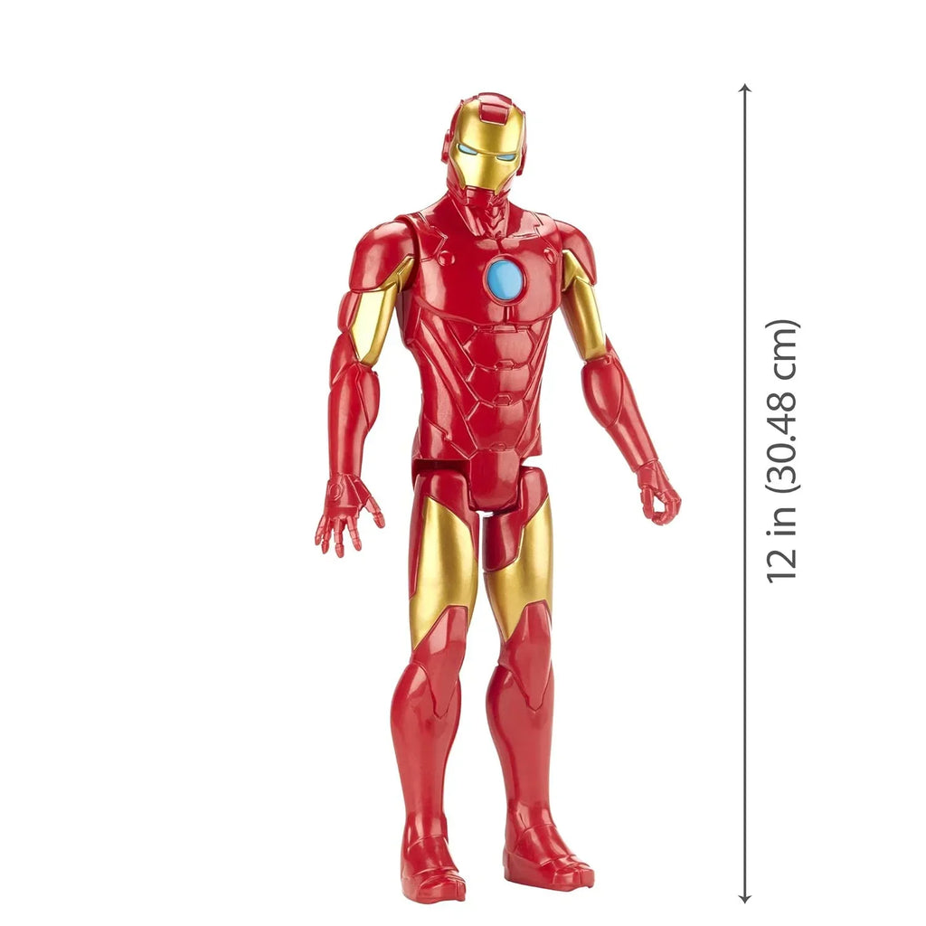 Marvel Avengers Titan Hero Series Iron Man Action Figure – 12-Inch Superhero Toy for Kids Ages 4 and Up - Naivri