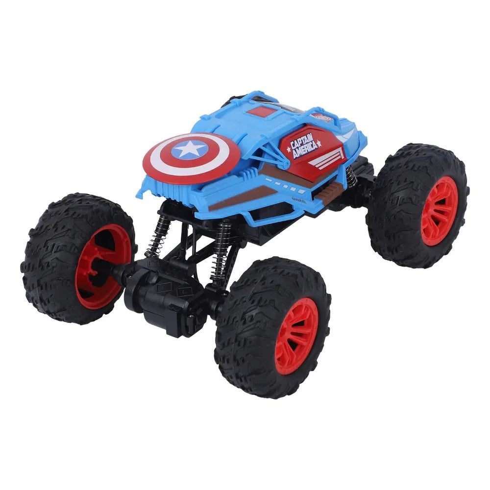 Marvel Captain America Remote Control 4WD Monster Speedster – 1:18 Scale Off-Road RC Car for Kids 3+ - Naivri