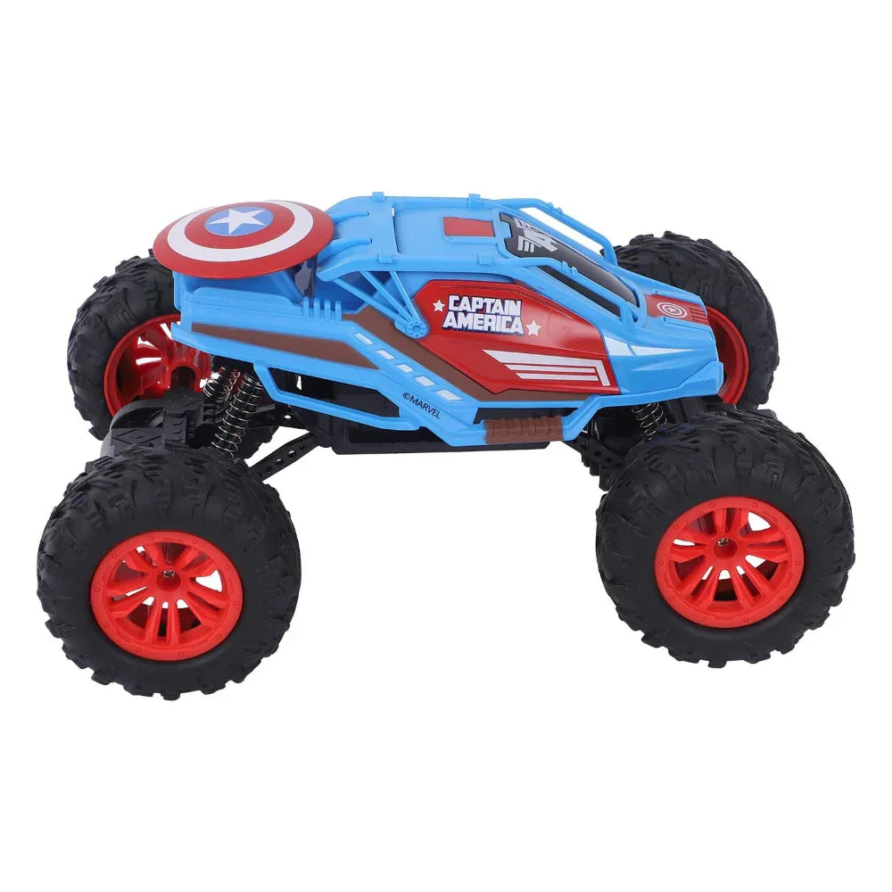 Marvel Captain America Remote Control 4WD Monster Speedster – 1:18 Scale Off-Road RC Car for Kids 3+ - Naivri
