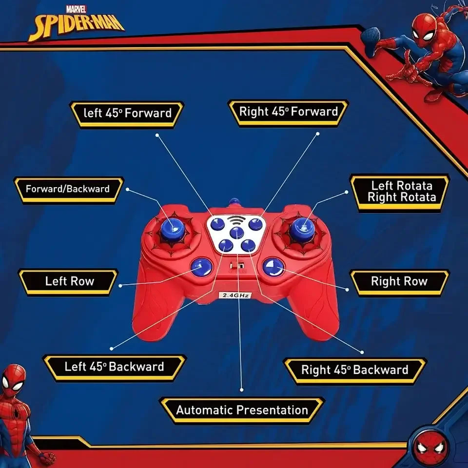 Marvel Spider-Man Formula Drift RC Car – Thwip & Drift Action for Kids 3+ - Naivri