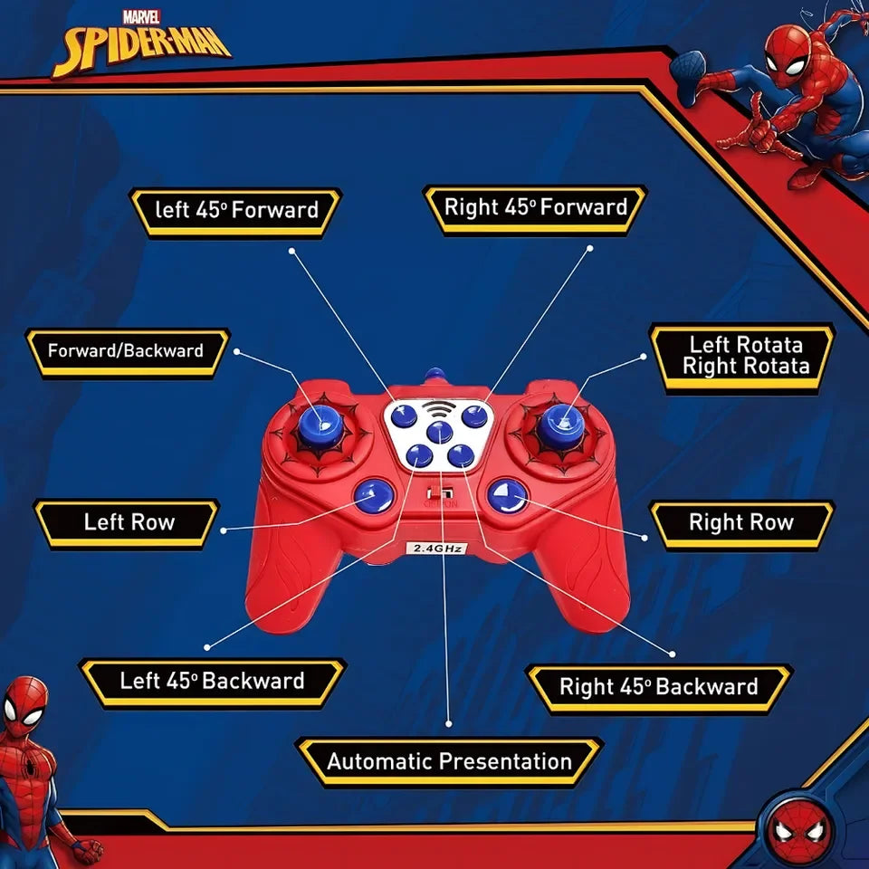 Marvel Spider-Man Formula Drift RC Car – Thwip & Drift Action for Kids 3+ - Naivri