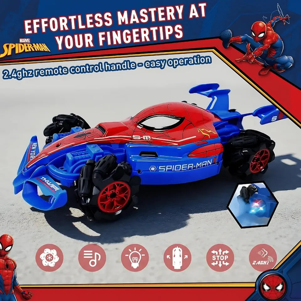 Marvel Spider-Man Formula Drift RC Car – Thwip & Drift Action for Kids 3+ - Naivri