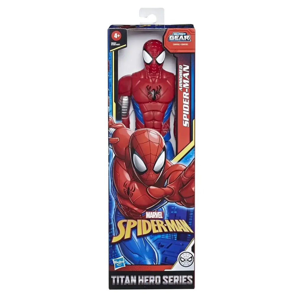 MARVEL Spider-Man Titan Hero Series Web Warriors Armoured Spider-Man – 30cm (12-Inch) Superhero Action Figure for Kids Ages 4 and Up - Naivri