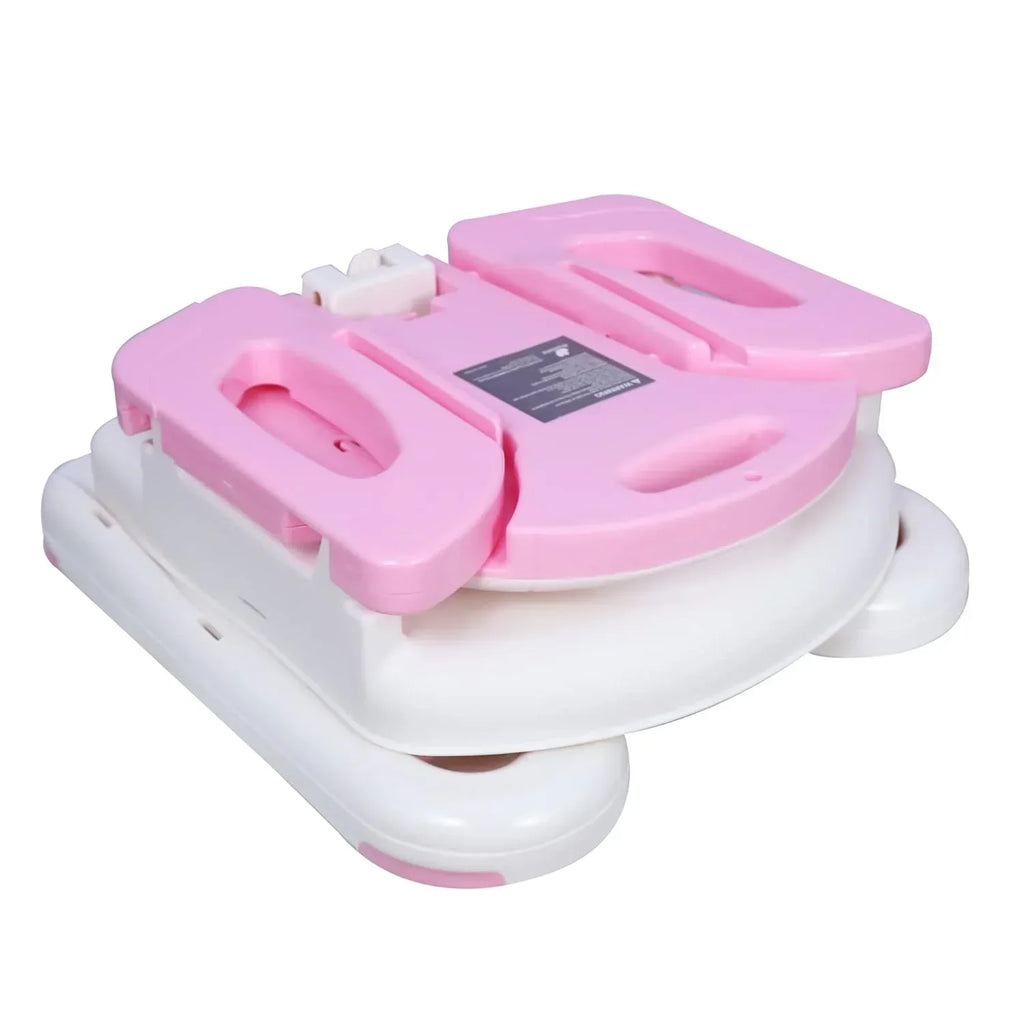 Mastela Booster to Toddler Seat – Pink | 2-in-1 Feeding and Booster Seat for 6 Months to 3 Years with Adjustable Height, Detachable Tray & Compact Foldable Design - Naivri