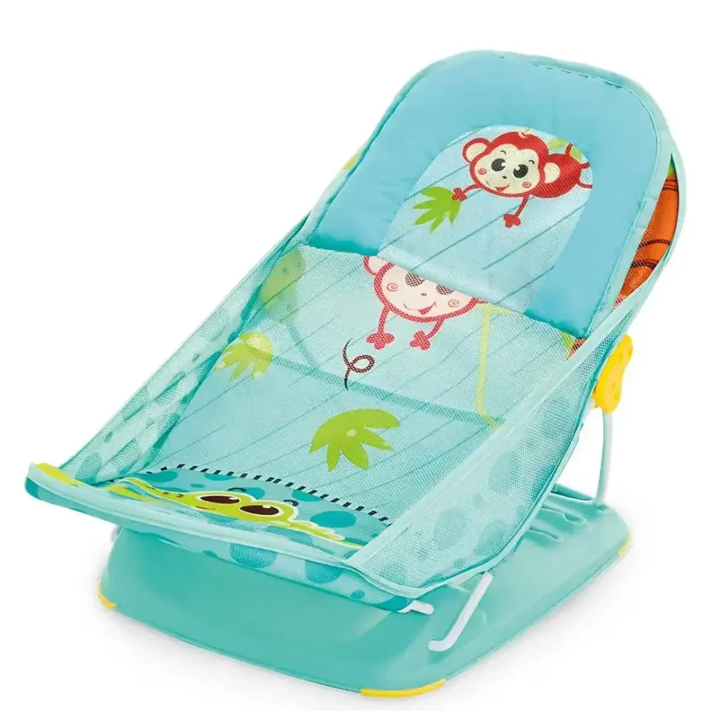 Mastela Deluxe Baby Bather – Green | Adjustable 3-Position Backrest, Foldable Design, Soft Mesh Fabric & Cradling Seat for Infant Bathing Support (0–12 Months) - Naivri