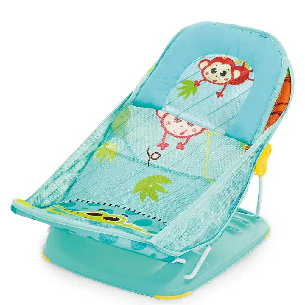 Mastela Deluxe Baby Bather – Green | Adjustable 3-Position Backrest, Foldable Design, Soft Mesh Fabric & Cradling Seat for Infant Bathing Support (0–12 Months) - Naivri