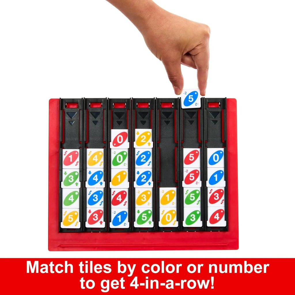 Mattel Games UNO Quatro – Strategy Tile Game for Family Fun & Parties (Ages 7+) - Naivri
