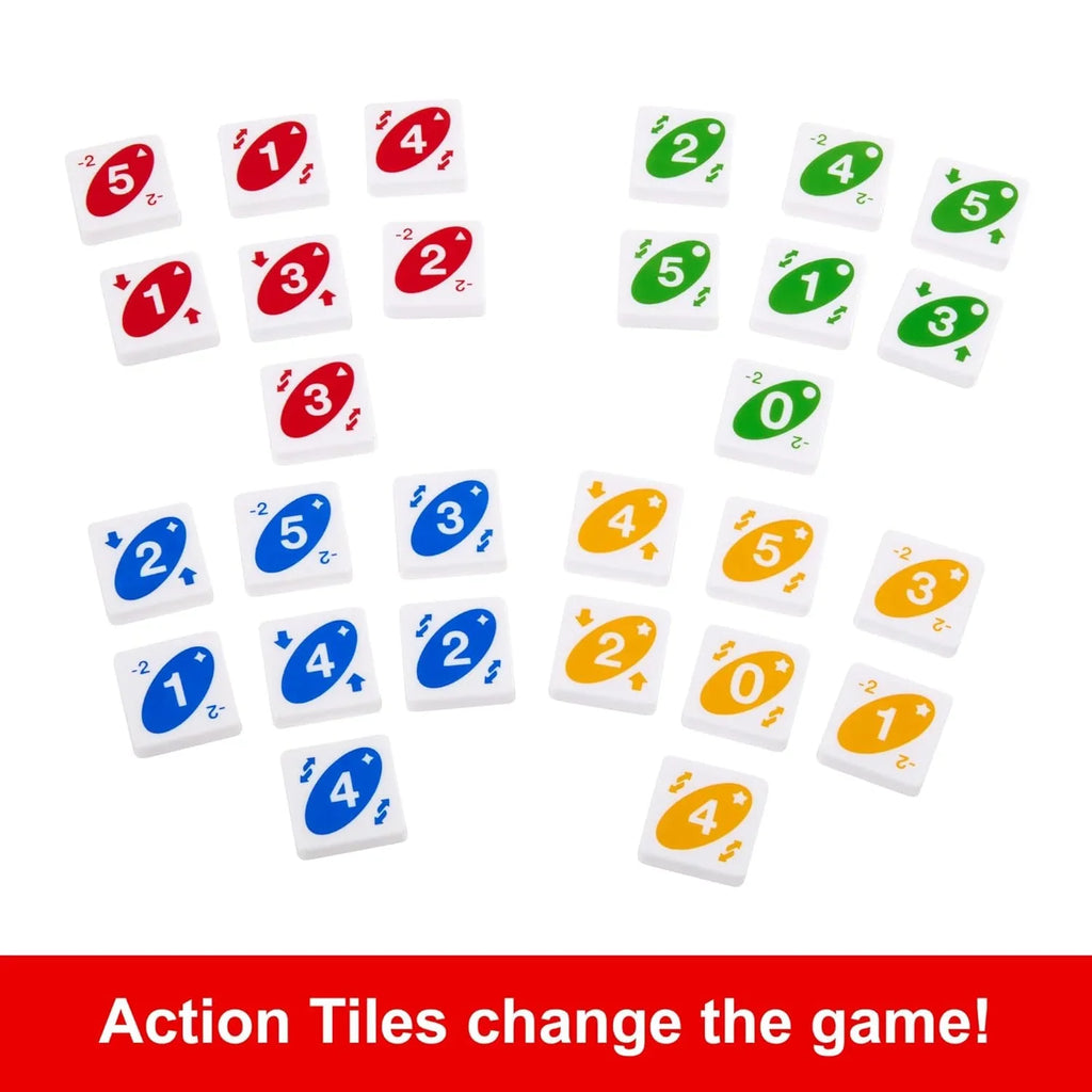 Mattel Games UNO Quatro – Strategy Tile Game for Family Fun & Parties (Ages 7+) - Naivri