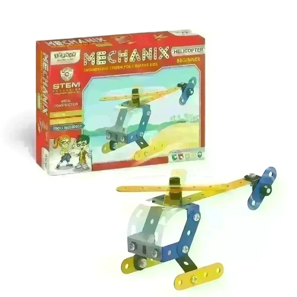 Mechanix Beginner Assortment – DIY STEM Metal Construction Kits for Kids (Ages 7+) - Naivri