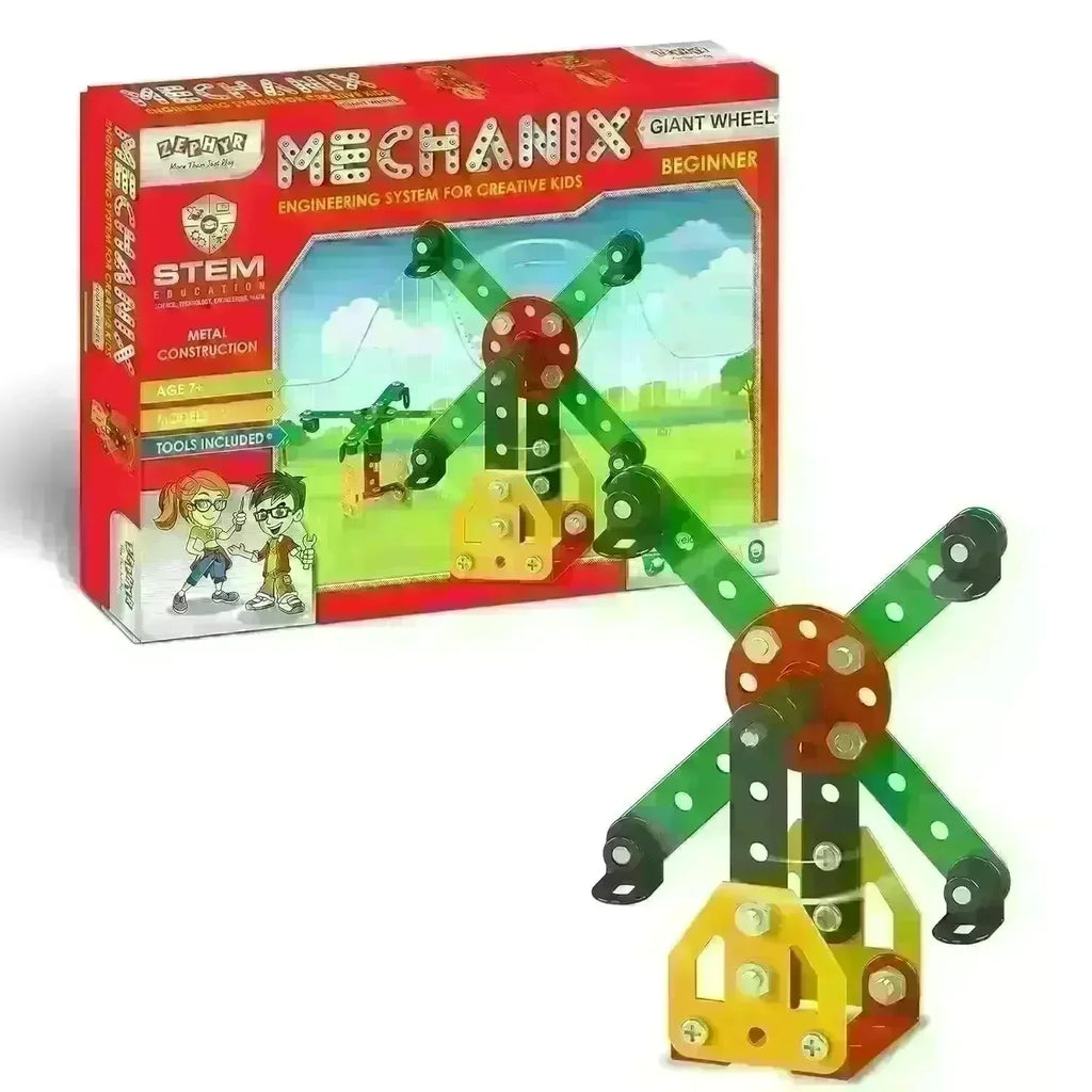 Mechanix Beginner Assortment – DIY STEM Metal Construction Kits for Kids (Ages 7+) - Naivri