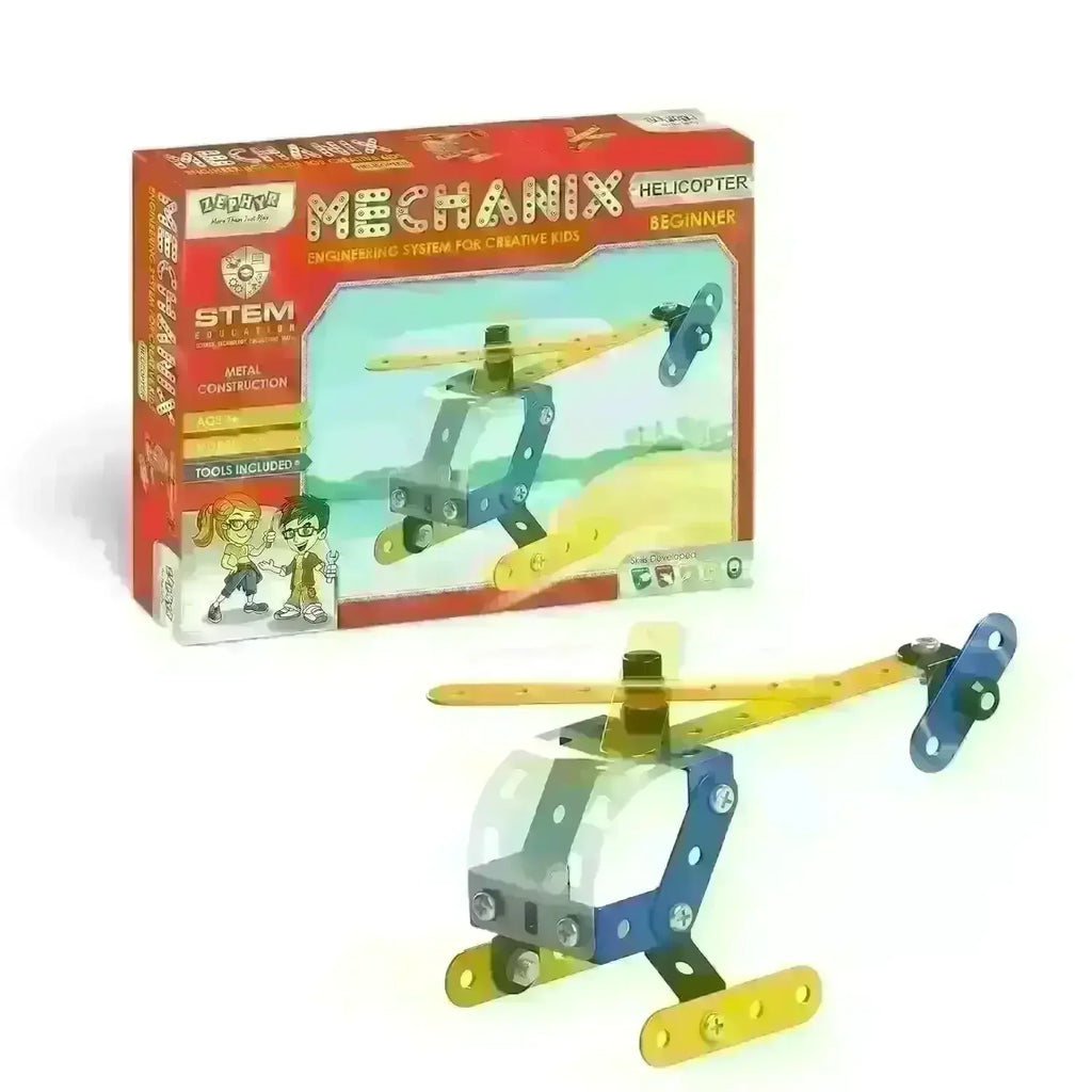 Mechanix Beginner Assortment – DIY STEM Metal Construction Kits for Kids (Ages 7+) - Naivri