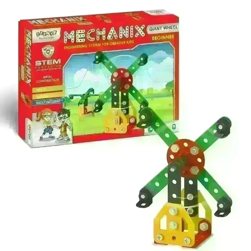 Mechanix Beginner Assortment – DIY STEM Metal Construction Kits for Kids (Ages 7+) - Naivri