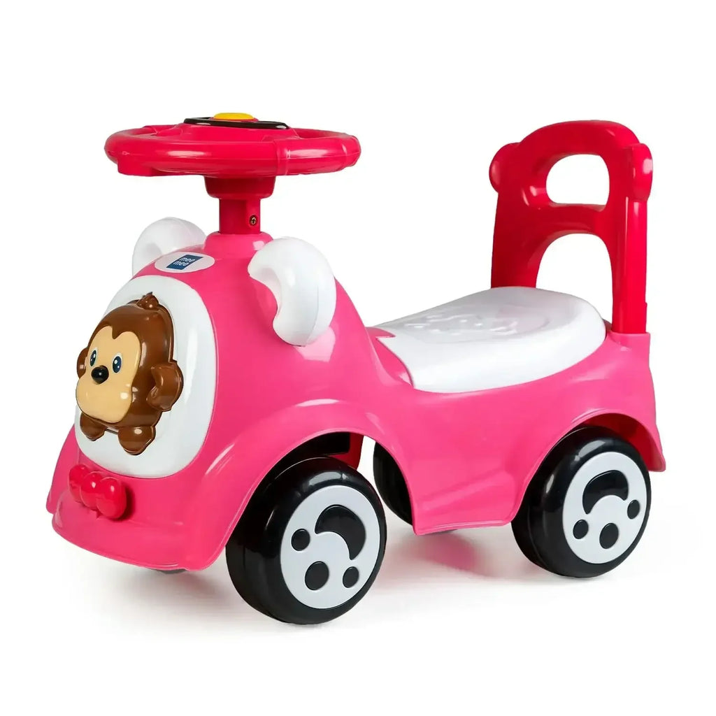 Mee Mee Safari Cruise Baby Ride-On Car – Pink | Safe, Fun & Interactive Ride-On Toy for Kids 1–3 Years - Naivri