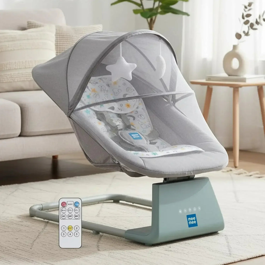 Mee Mee Soothing Smart Electric Baby Rocker – Bluetooth Music & Remote Comfort for Infants - Naivri
