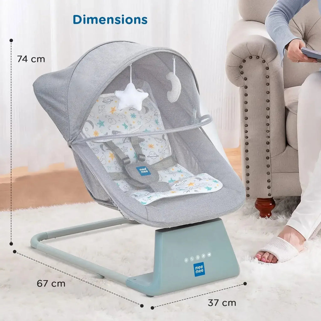 Mee Mee Soothing Smart Electric Baby Rocker – Bluetooth Music & Remote Comfort for Infants - Naivri