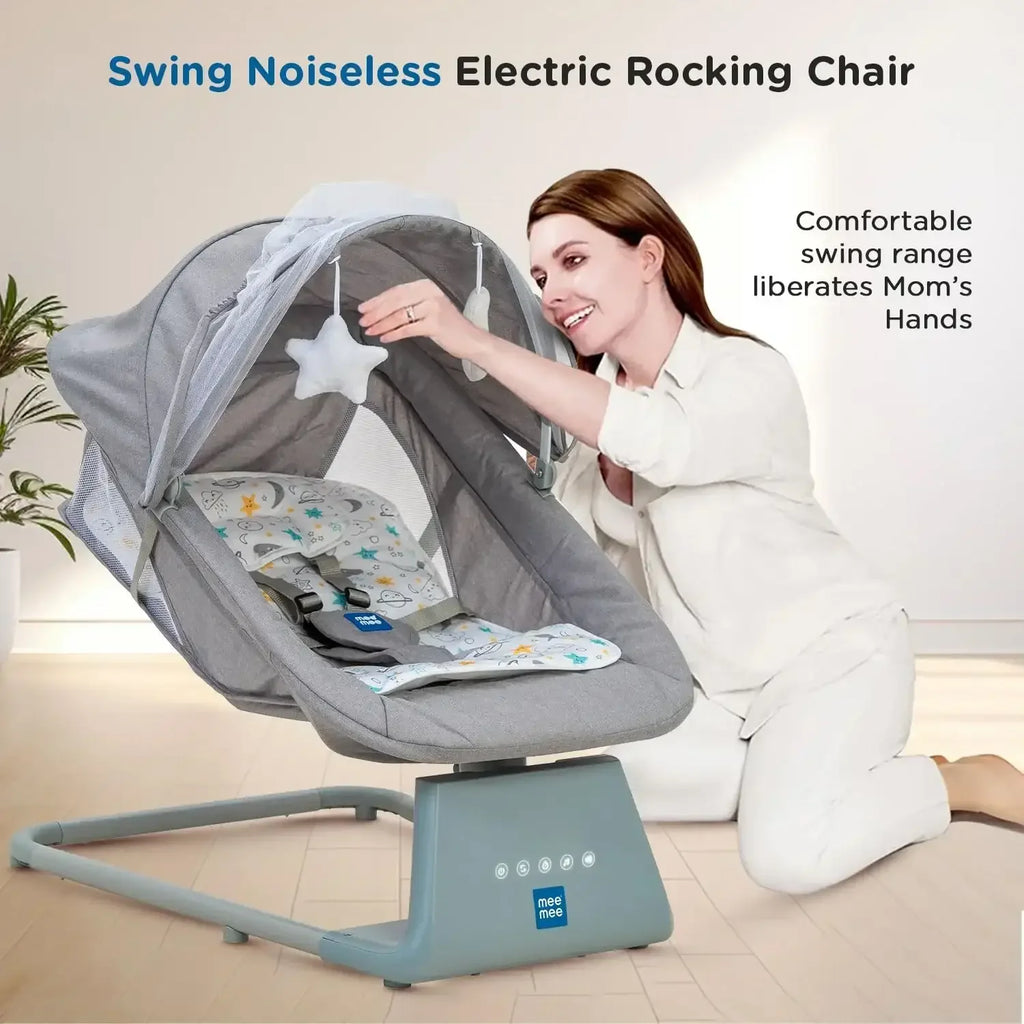 Mee Mee Soothing Smart Electric Baby Rocker – Bluetooth Music & Remote Comfort for Infants - Naivri