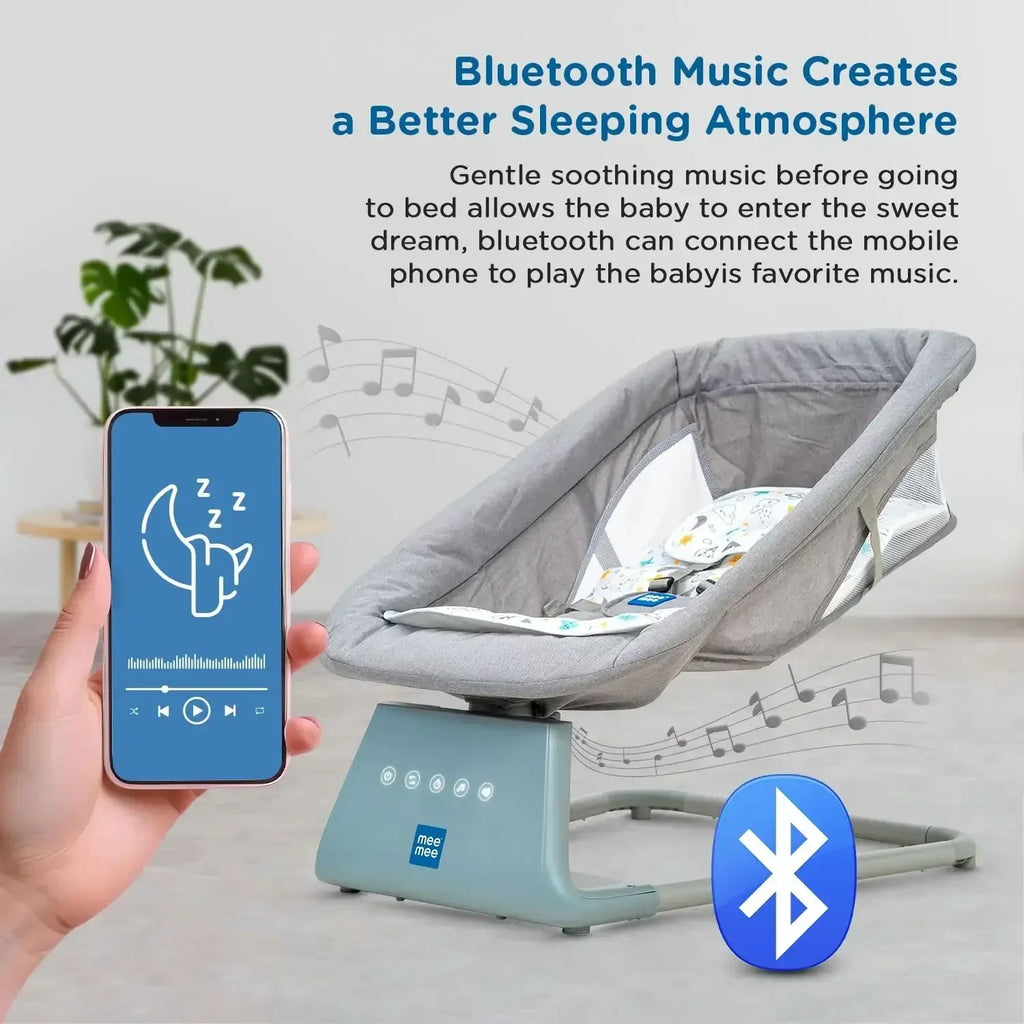 Mee Mee Soothing Smart Electric Baby Rocker – Bluetooth Music & Remote Comfort for Infants - Naivri