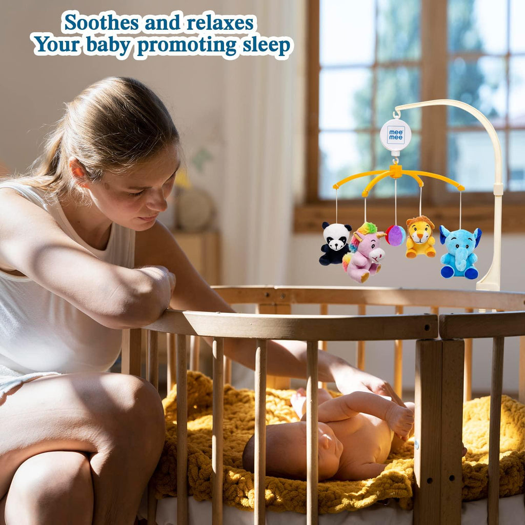Meemee 3 in 1 Soft Musical Animal Cot Mobile - Naivri